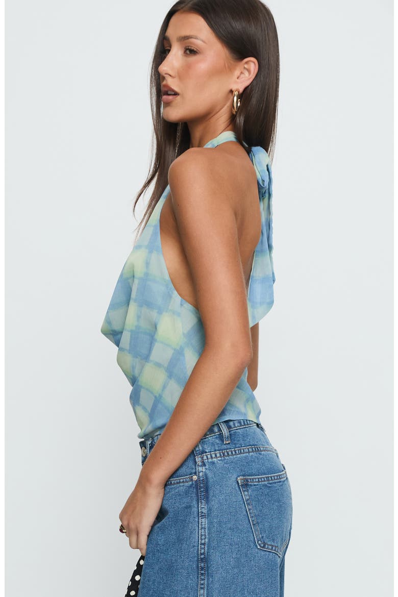 Karelyn Plunge Halter Top, Alternate, color, MULTI