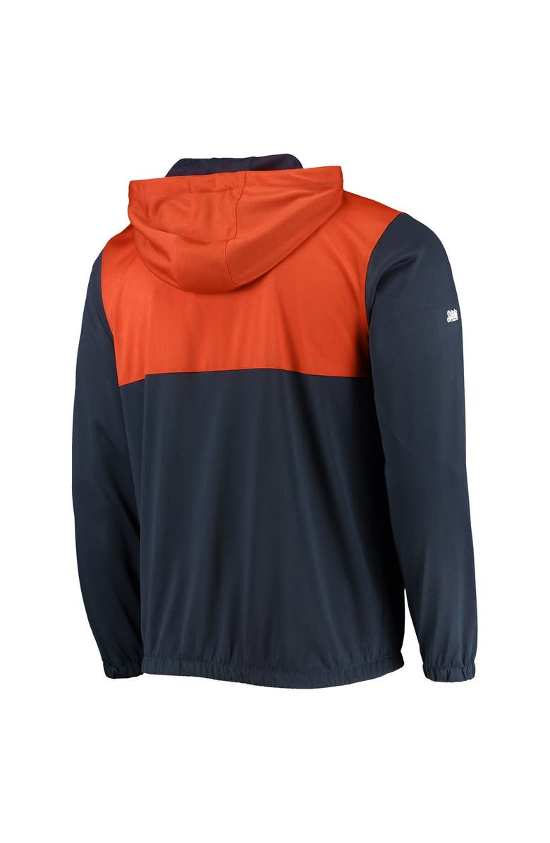 STITCHES Men's Stitches Navy/Orange Detroit Tigers Anorak Hoodie Half-Zip Jacket, Alternate, color,