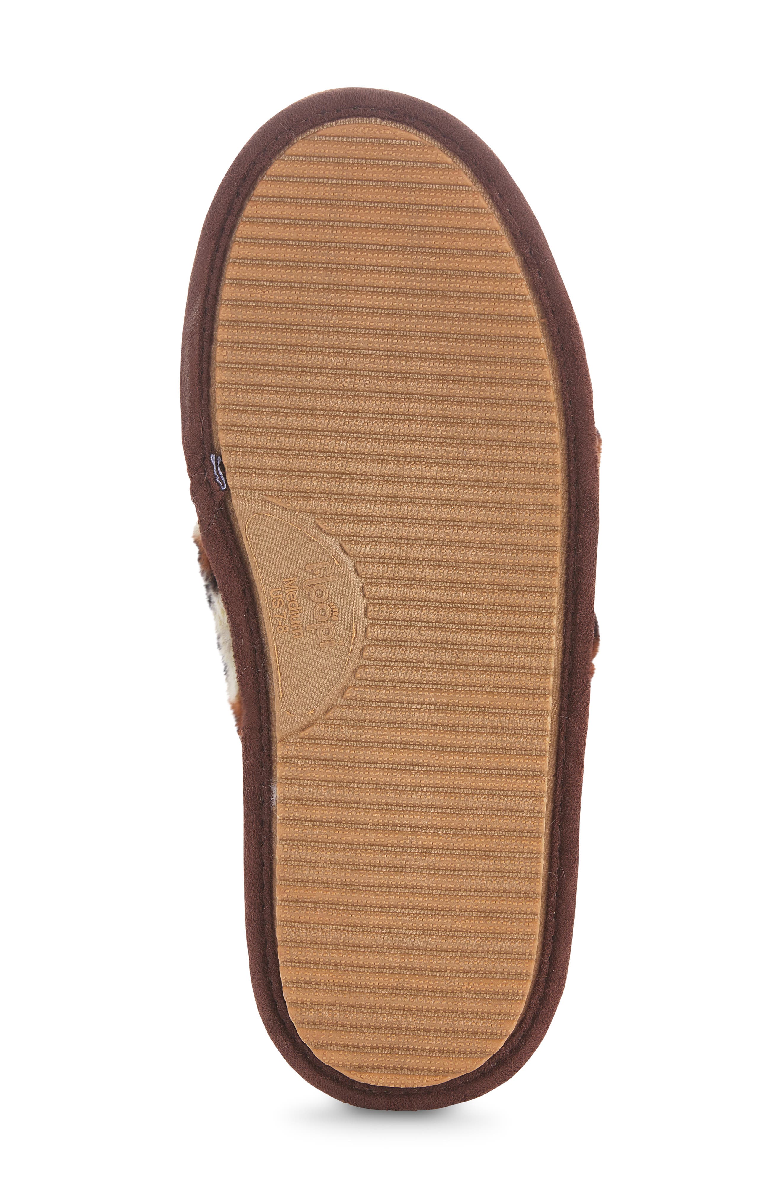 FLOOPI Morgan Faux Fur Crossband Slipper, Alternate, color, Leopard