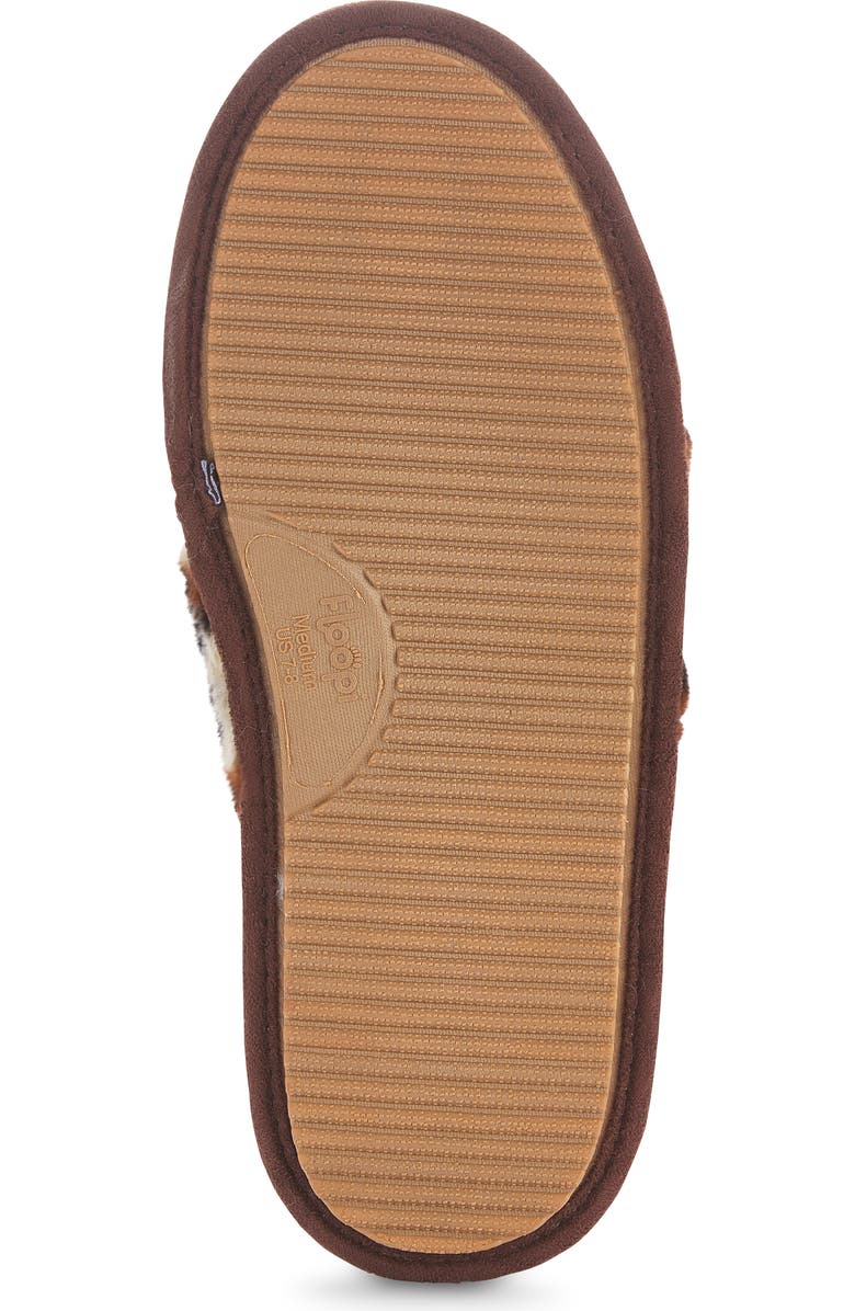 FLOOPI Morgan Faux Fur Crossband Slipper, Alternate, color, Leopard
