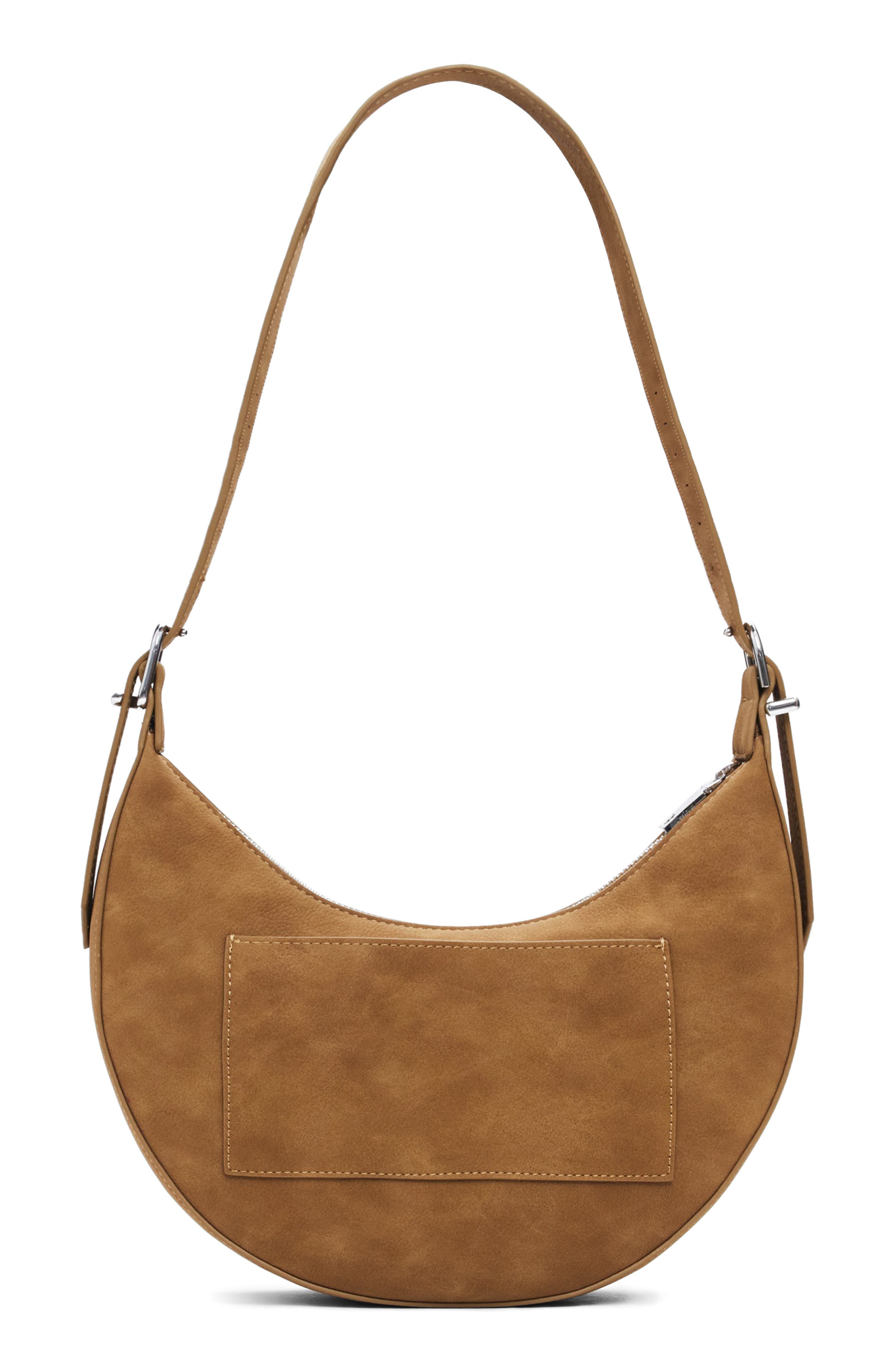 Faux Leather Shoulder Bag, Alternate, color, CAMEL