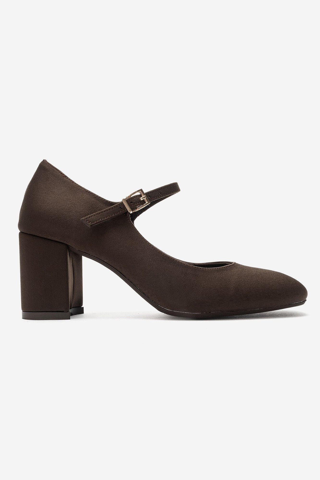Nicho Block Heel Mary Jane Pump, Alternate, color, Brown