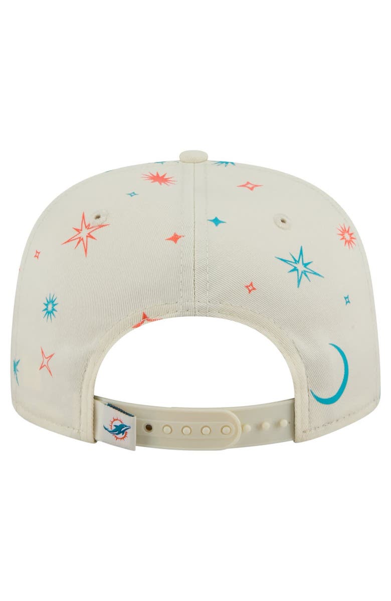 New Era Men's New Era Cream Miami Dolphins Celestial Golfer Adjustable Hat, Alternate, color, Cream