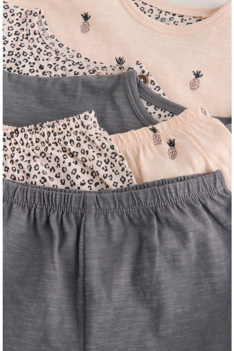 6-Pack Assorted Frill T-Shirts & Shorts Set, Alternate, color, GREY MULTI