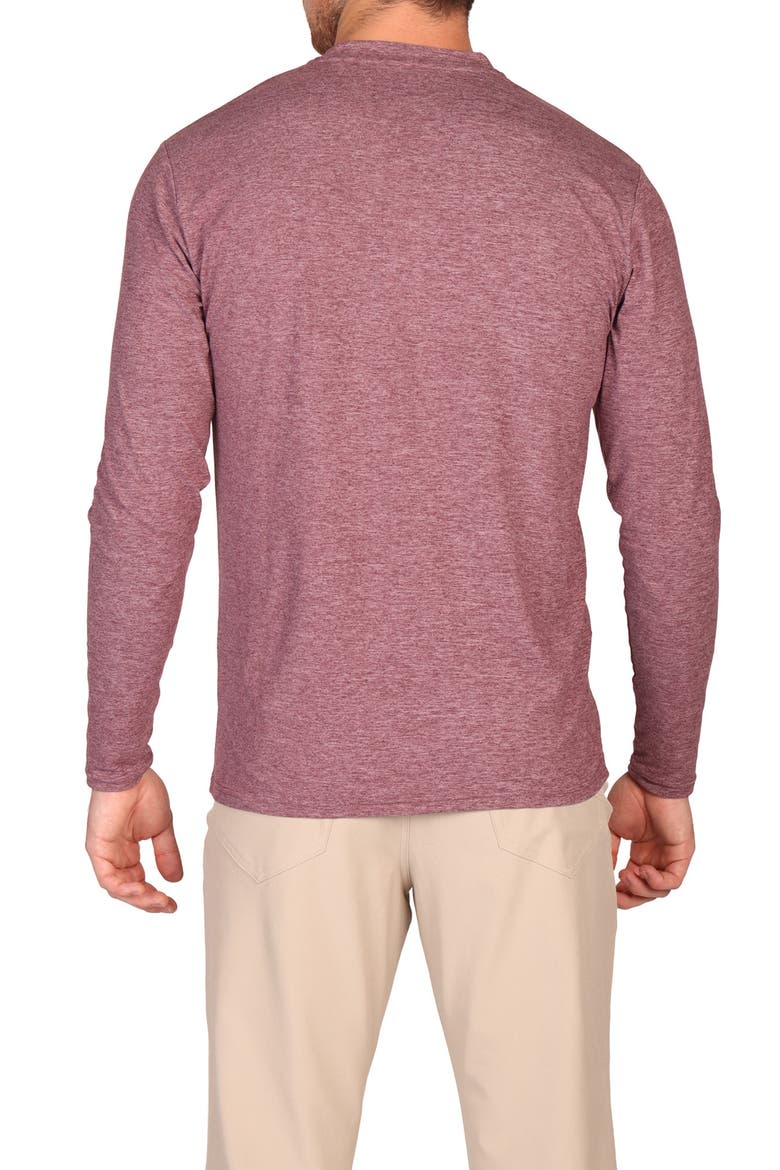 Brushed Mélange Long Sleeve Henley, Alternate, color, HEATHER PLUM