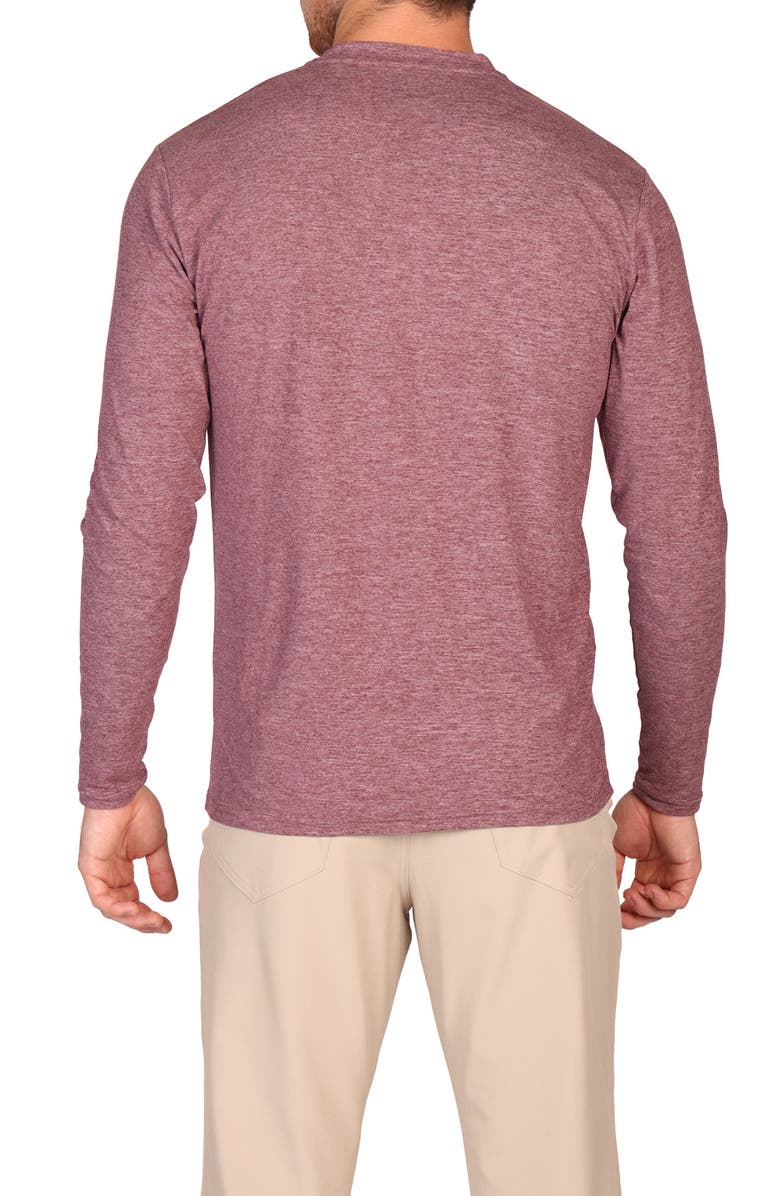 TailorByrd Brushed Mélange Long Sleeve Henley, Alternate, color, Heather Plum