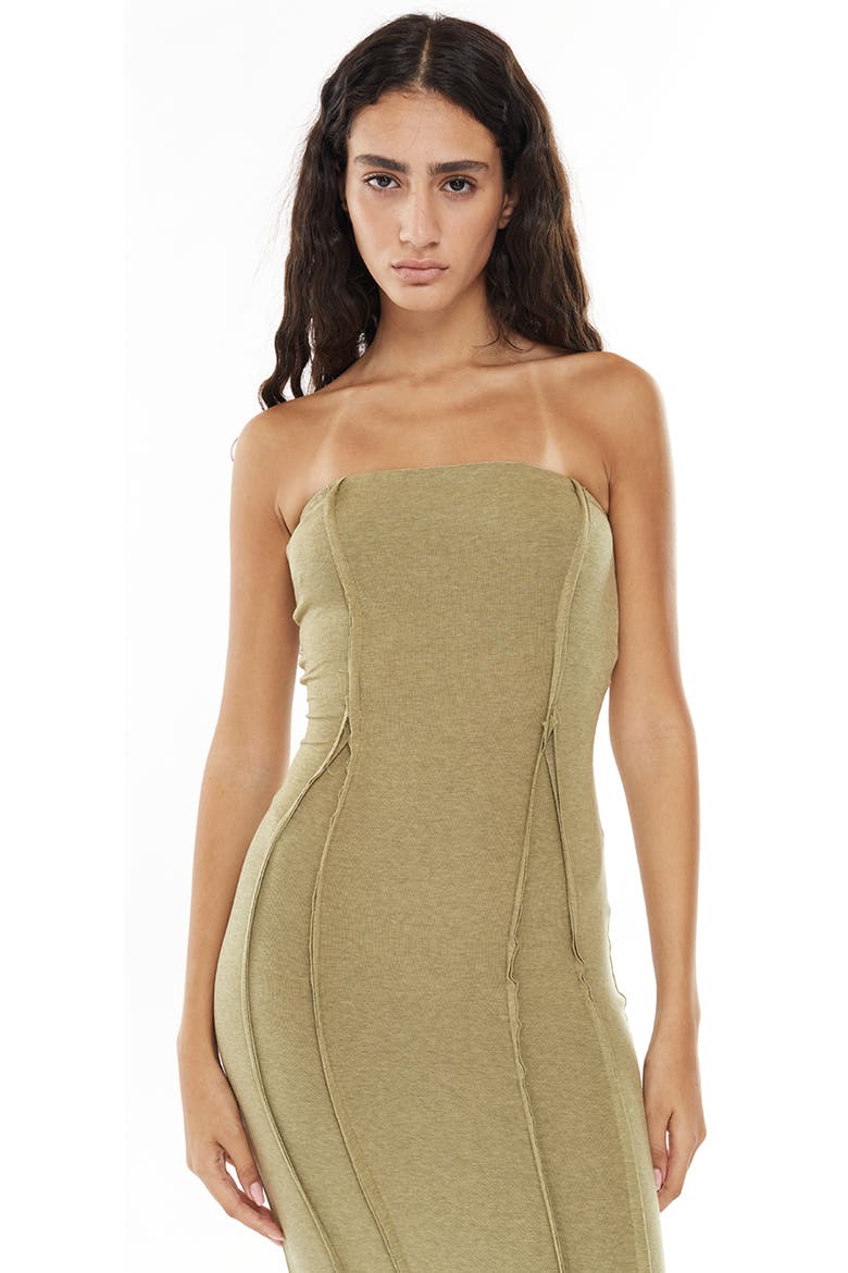 Papper Strapless Maxi Dress, Alternate, color, Green
