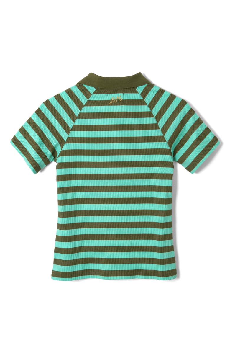 Damson Madder Delphi Stripe Polo Shirt, Alternate, color, Green