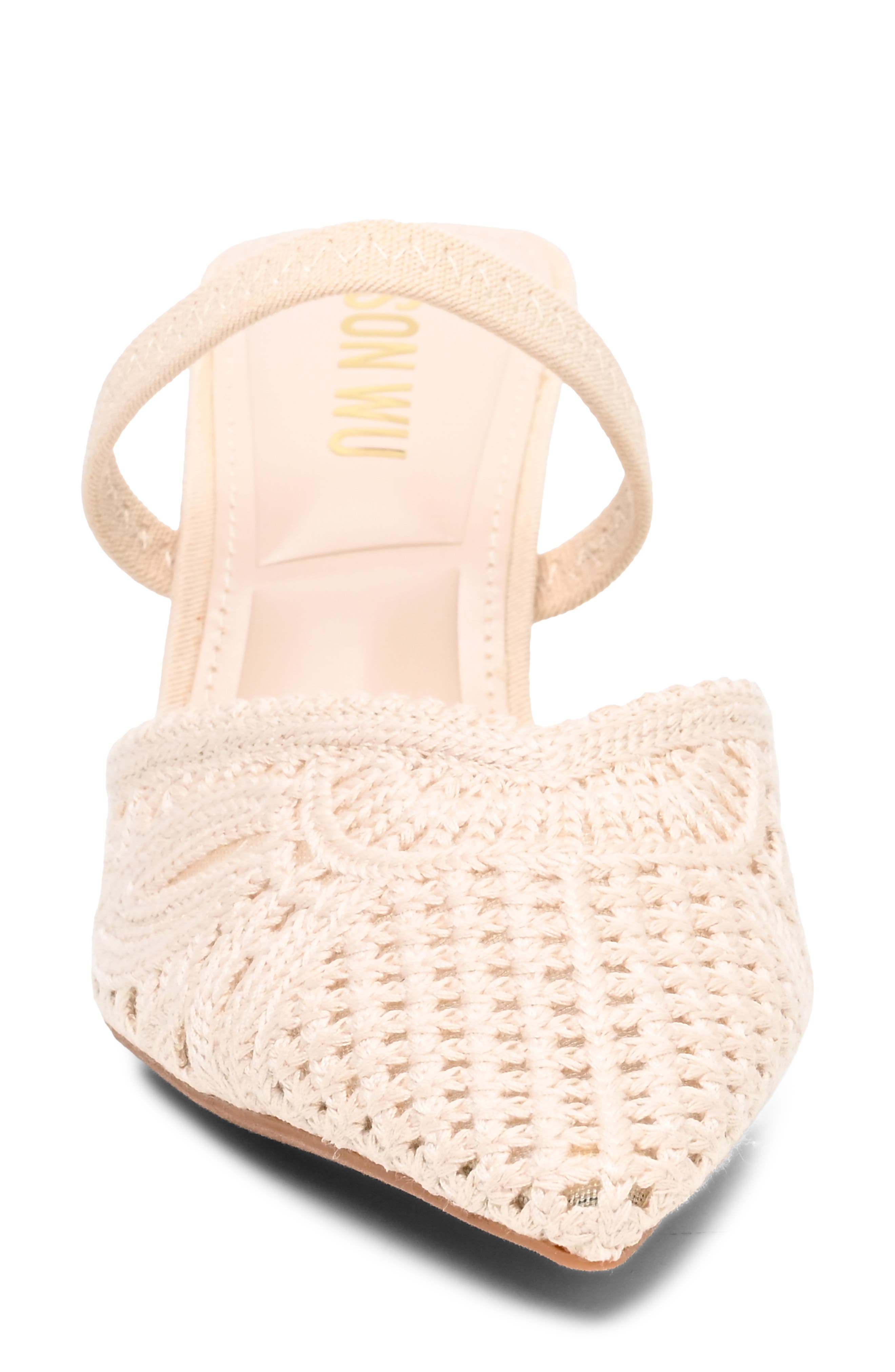 Zuma Macramé Slingback Pump, Alternate, color, CREAM