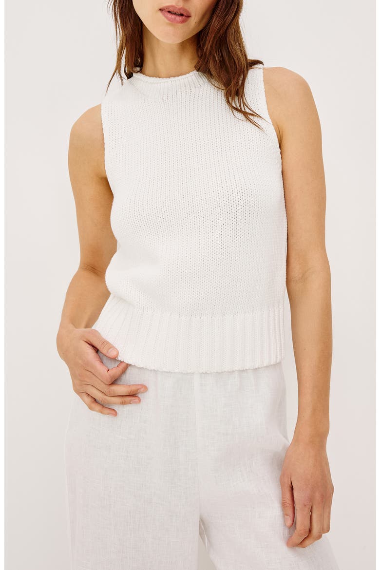 Bondi Sleeveless Sweater, Main, color, WHITE
