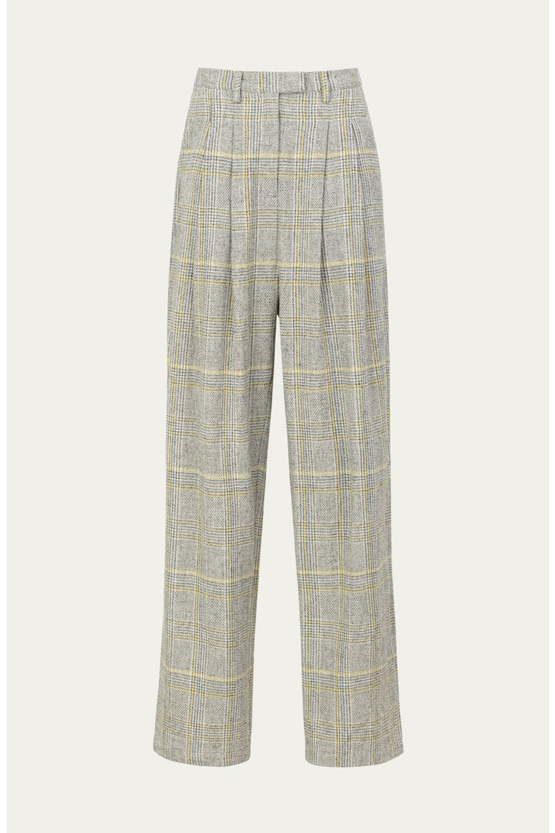 Plaid Theory High Rise Trousers, Alternate, color, plaid