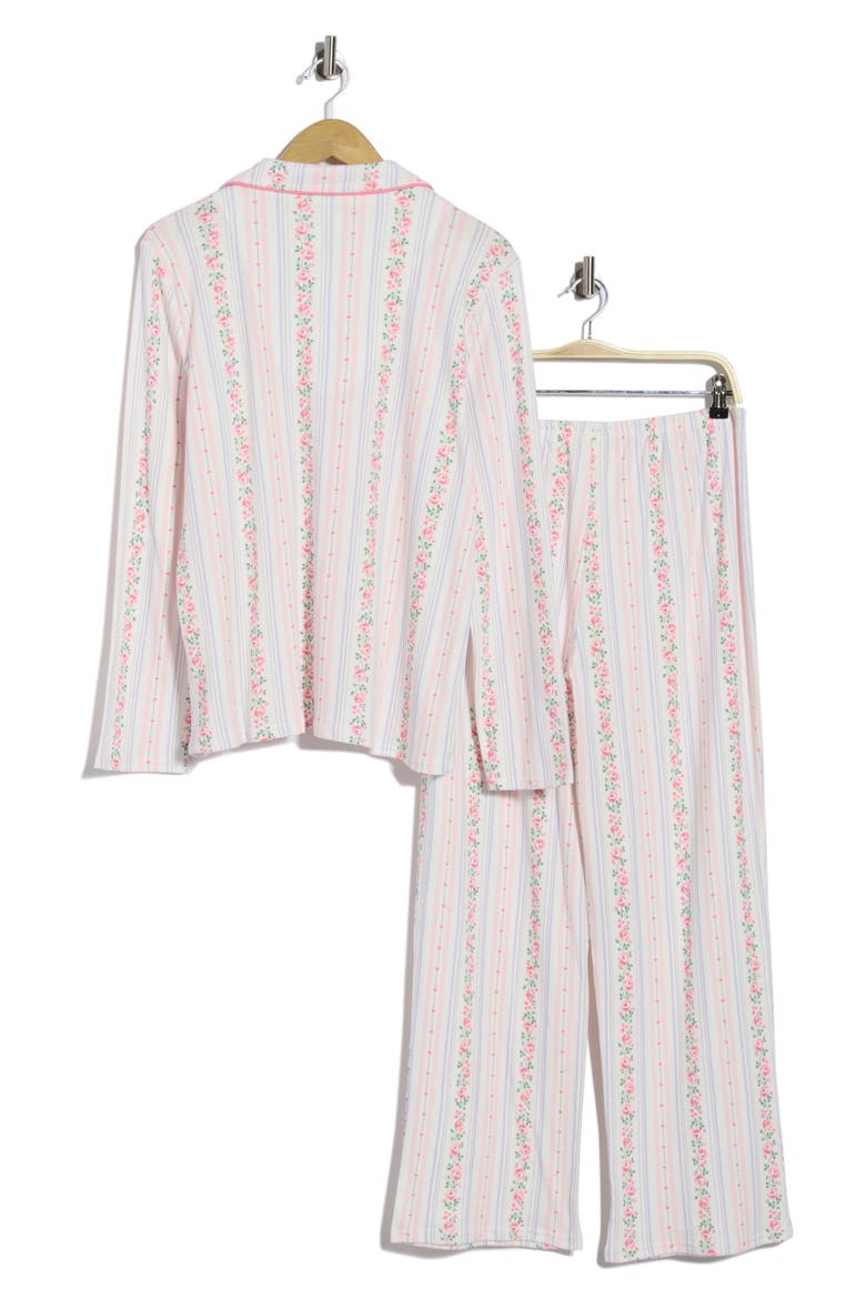 2-Piece Long Sleeve Pajama Set, Alternate, color, IVORY STRIPE