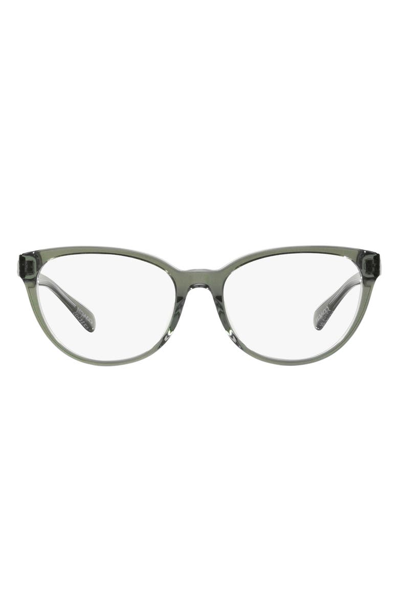 COACH 55mm Round Optical Glasses, Main, color, Mint