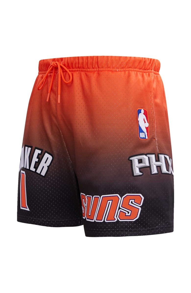 PRO STANDARD Men's Post Devin Booker Black/Orange Phoenix Suns Ombre Name & Number Shorts, Alternate, color, Black