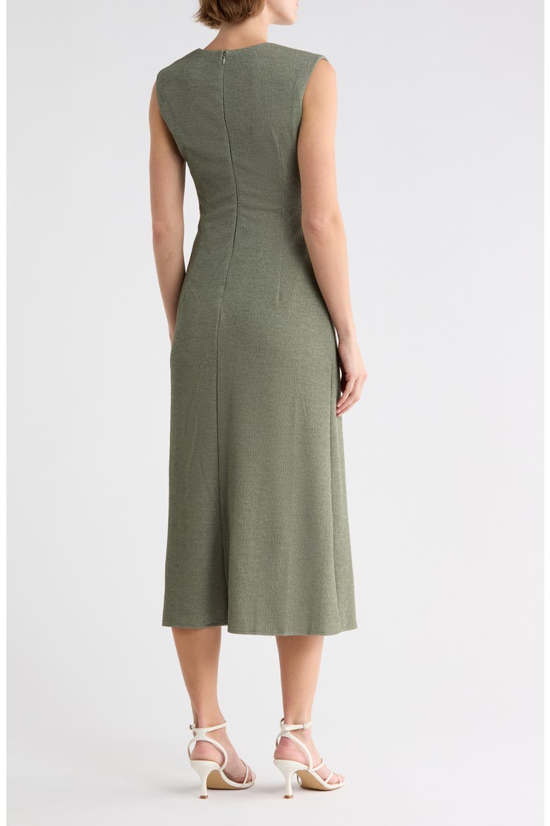 Sleeveless Shirred Waist Midi Dress, Alternate, color, SAGE GREEN