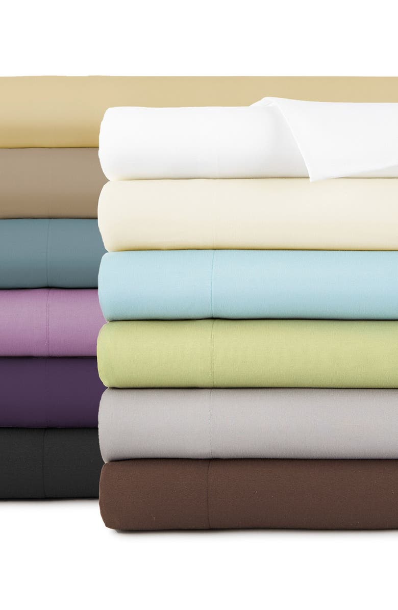 SOUTHSHORE FINE LINENS Vilano Springs Extra Deep Pocket Sheet Set, Alternate, color, Black