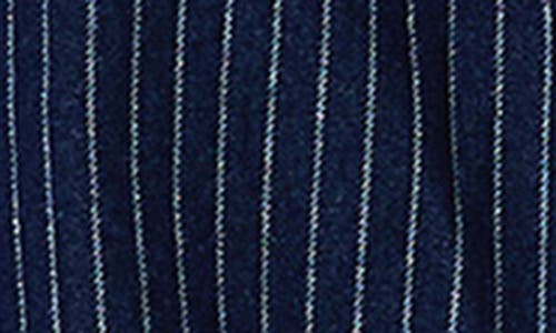 Afrm Joette Oversize Cotton Blend Blazer In Dark Wash