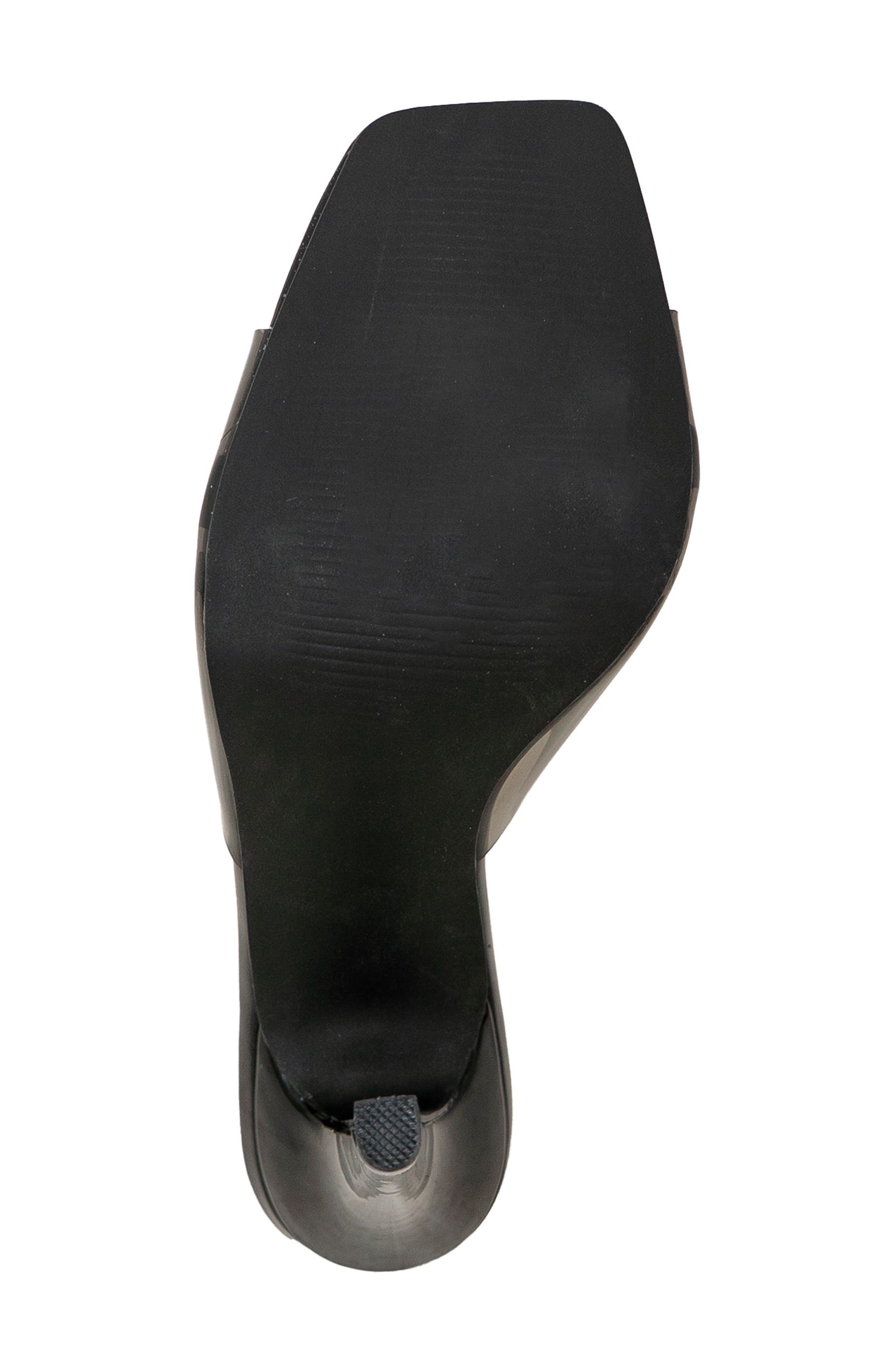 Square Toe Mule Sandal, Alternate, color, CLEAR BLACK