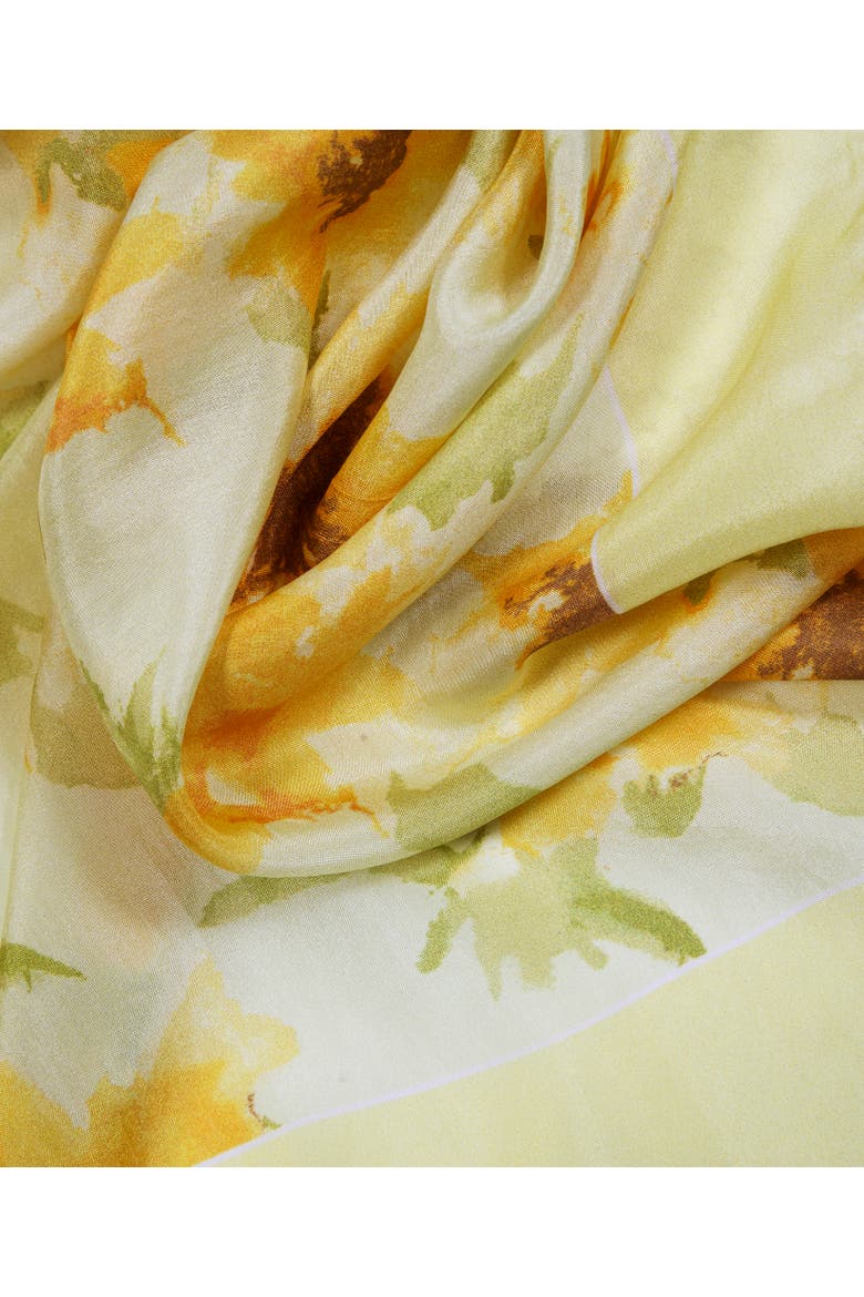 Yellow Floral Square, Alternate, color, Lemon Sorbet