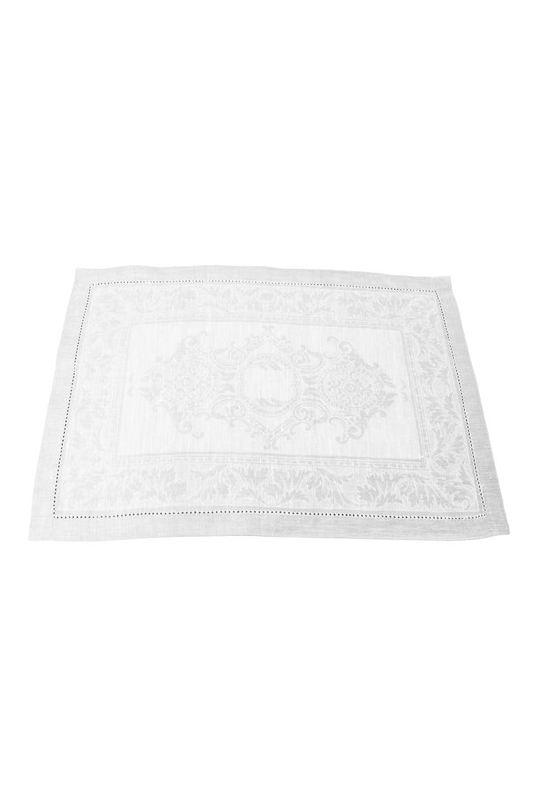 Linen Arboretum Placemats - Set of 6, Main, color, WHITE