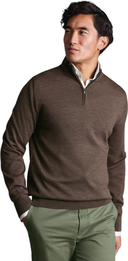 Charles Tyrwhitt Merino Zip Neck Long Sleeve Sweater