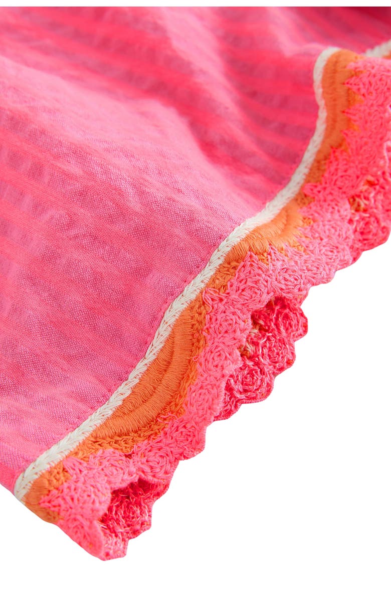 NEXT Kids' Scallop Trim Seersucker Shorts, Alternate, color, Pink