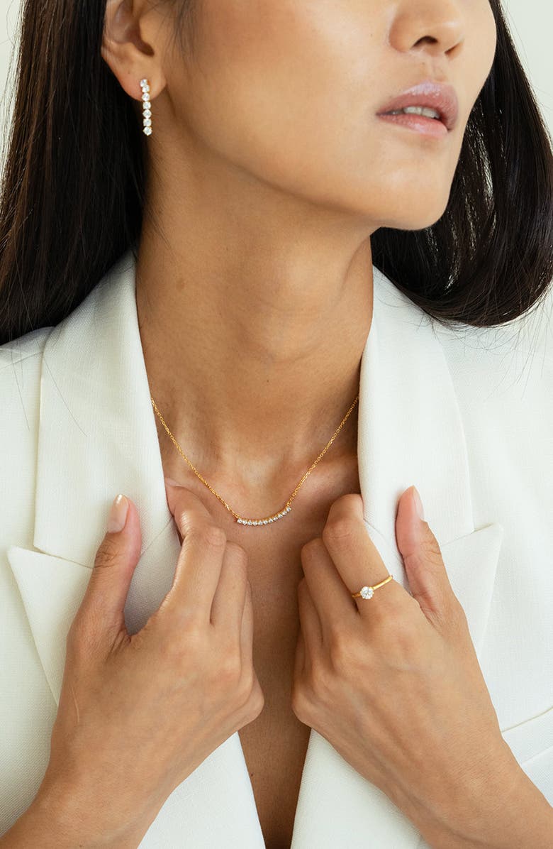 Bearfruit Jewelry Sterling Silver 18k Gold Plated Josephine Necklace Holiday Gift Idea, Alternate, color, Gold