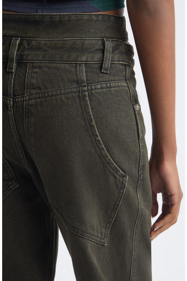 Shadow Double Waist Straight Leg Jeans, Alternate, color, SOOT
