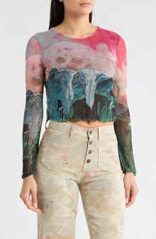 Desigual Print Mesh T-Shirt