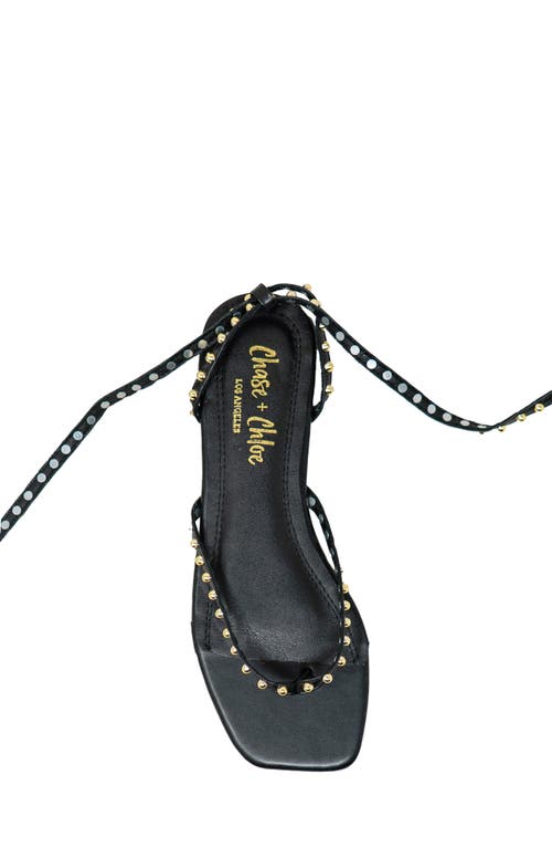 Chase & Chloe Chase And Chloe Eve Studded Ankle Wrap Sandal