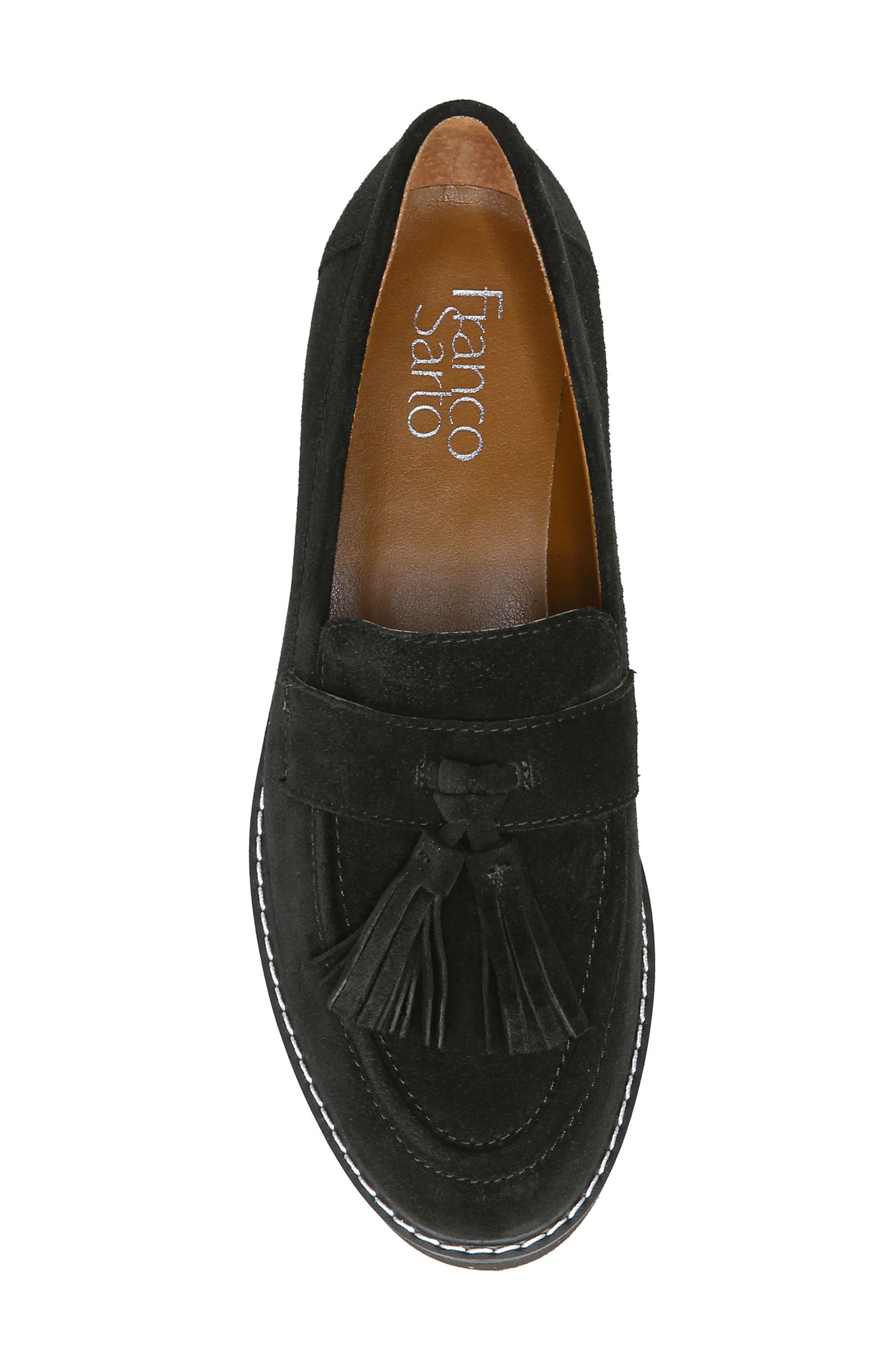 Franco Sarto Carolyn Tassel Loafer, Alternate, color, Black