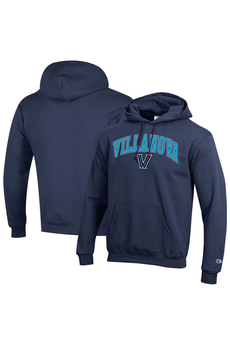 Men's Champion  Navy Villanova Wildcats Arched Logo Fleece Pullover Hoodie, Main, color, Navy