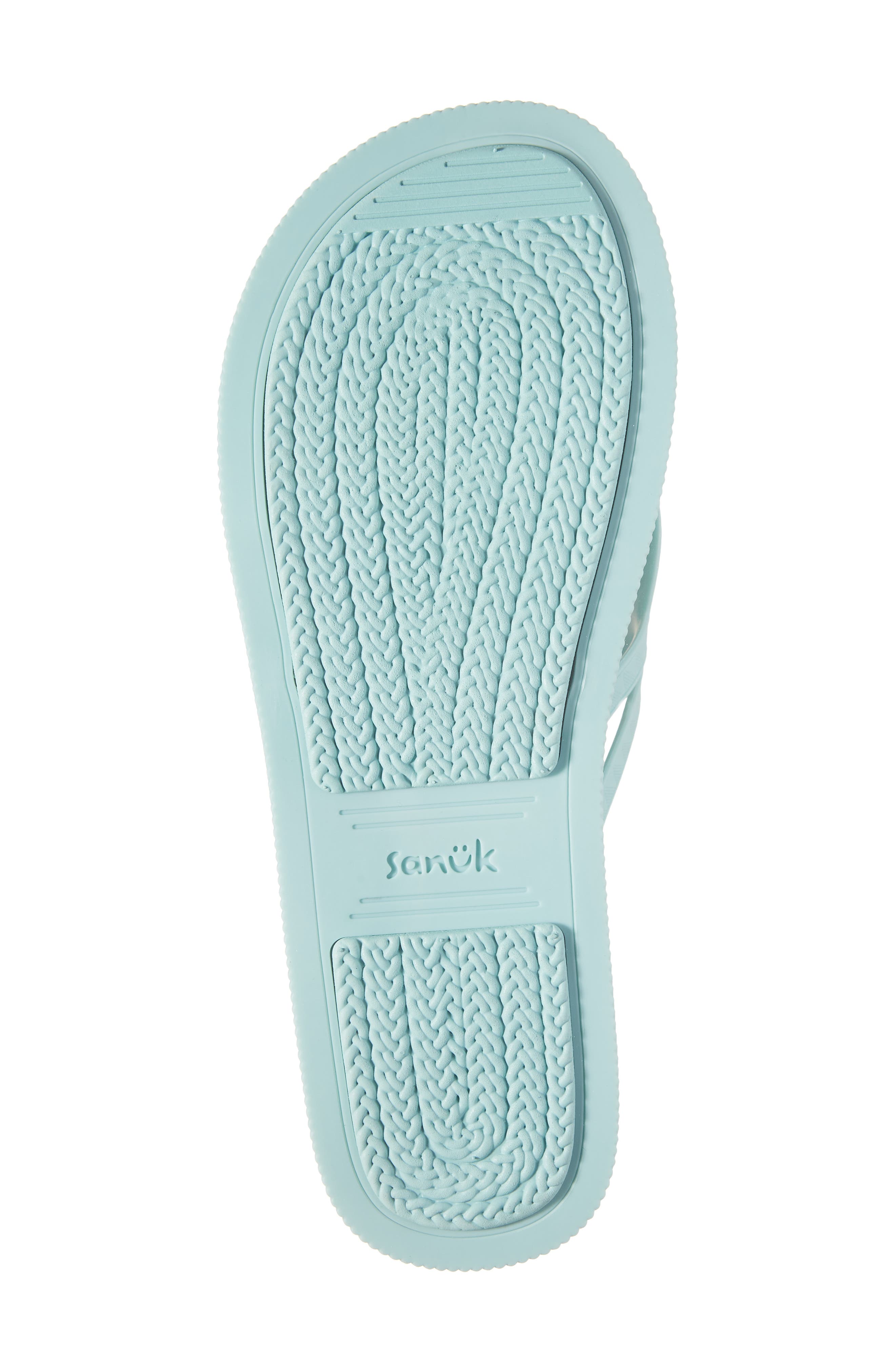 Sanuk Sunshine Platform Flip Flop, Alternate, color, Pastel Turquoise