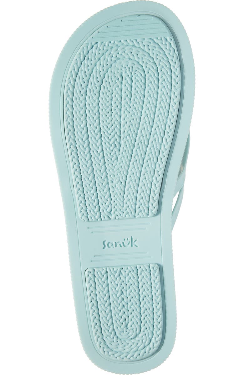 Sanuk Sunshine Platform Flip Flop, Alternate, color, Pastel Turquoise