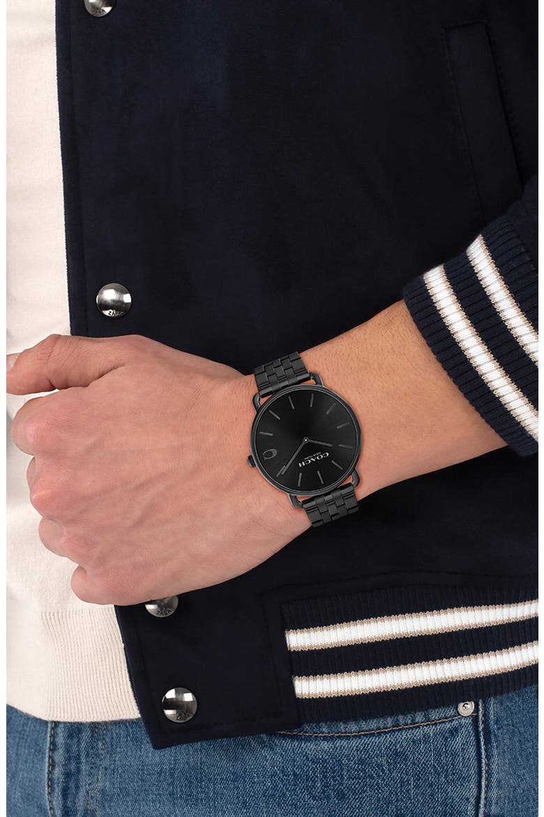 Elliot Bracelet Watch, 43mm, Alternate, color, BLACK