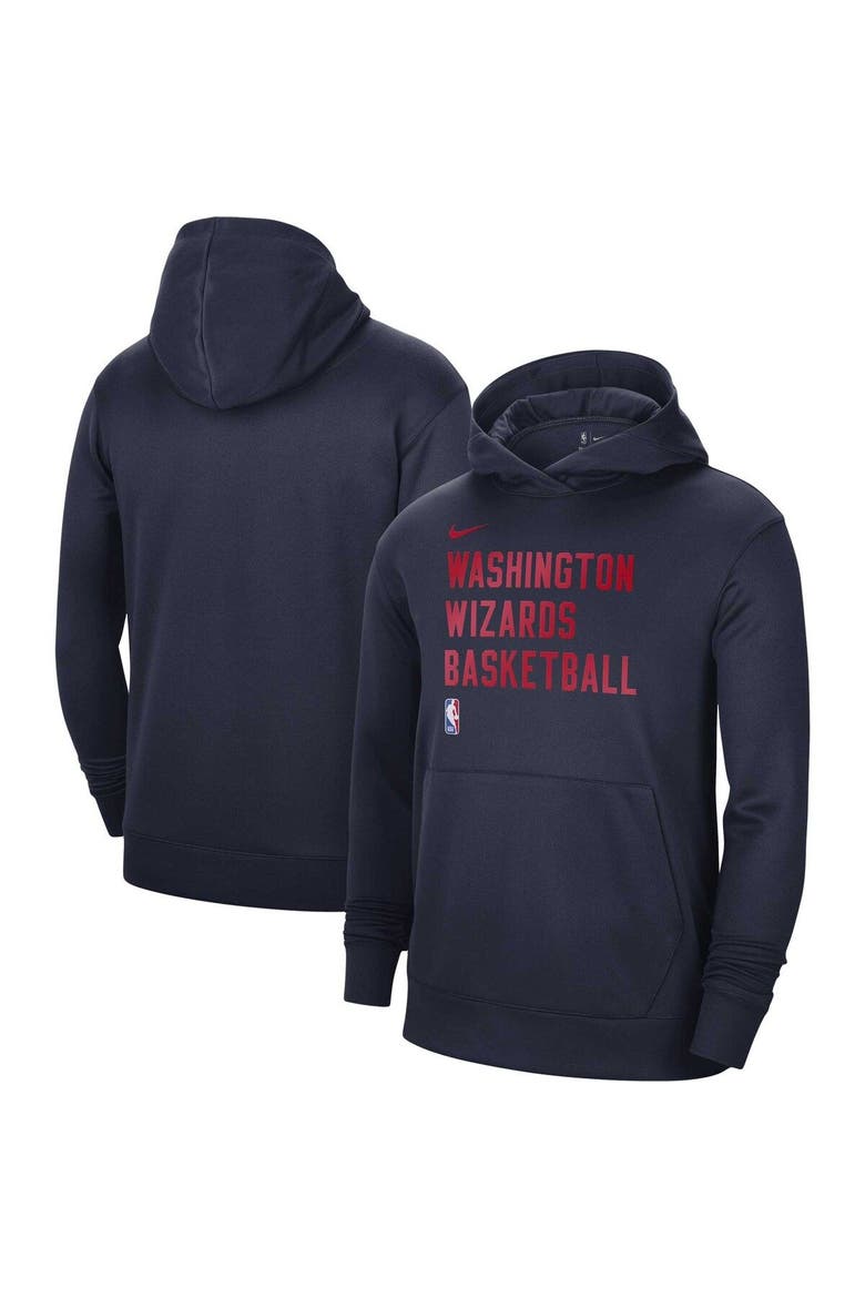 Unisex Nike Navy Washington Wizards 2023/24 Performance Spotlight On-Court Practice Pullover Hoodie, Main, color, Navy