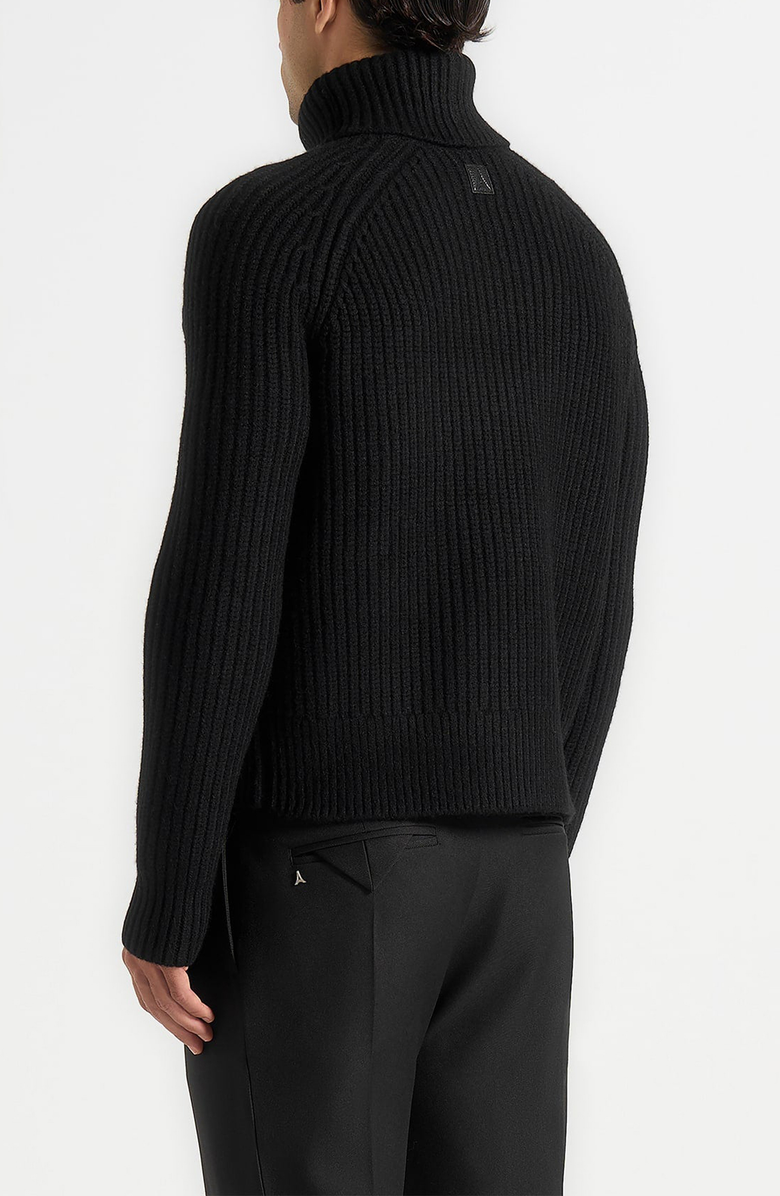 Manière De Voir Rudy Roll Neck Chunky Knit Jumper, Alternate, color, Black