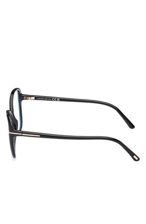 Tom Ford 55mm Butterfly Blue Light Blocking Optical Glasses In Multi
