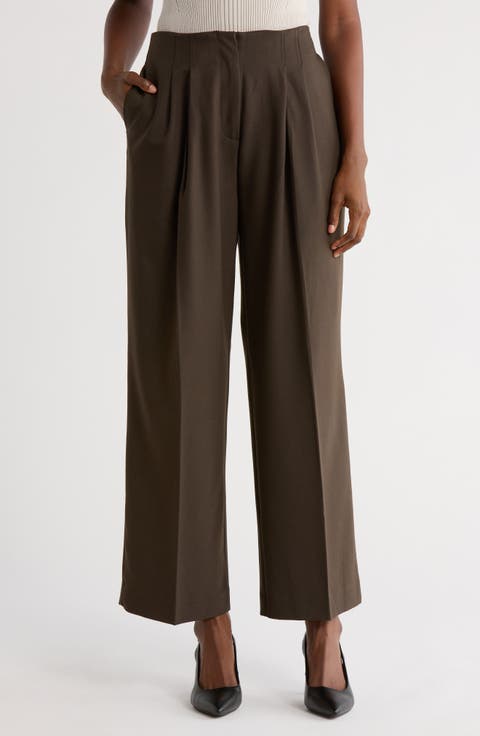Pleated Wide Leg Pants