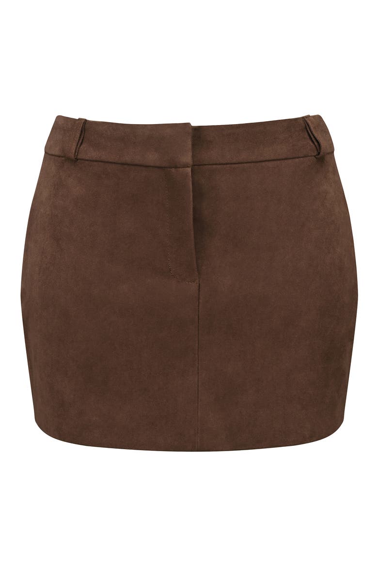 Adelise Faux Suede Miniskirt, Alternate, color, MOCHA