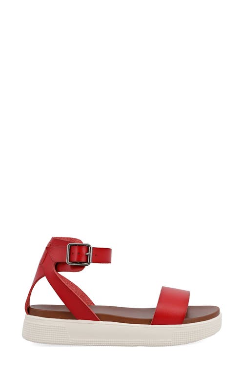 Mia Ellen Platform Sandal In Red
