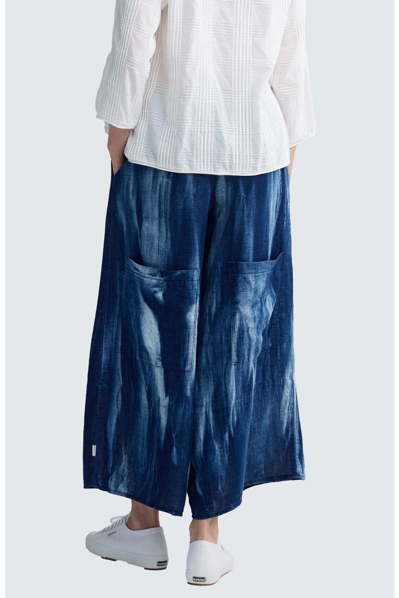 Skylar Batik-effect Wide-leg Pants, Alternate, color, Candy Sky