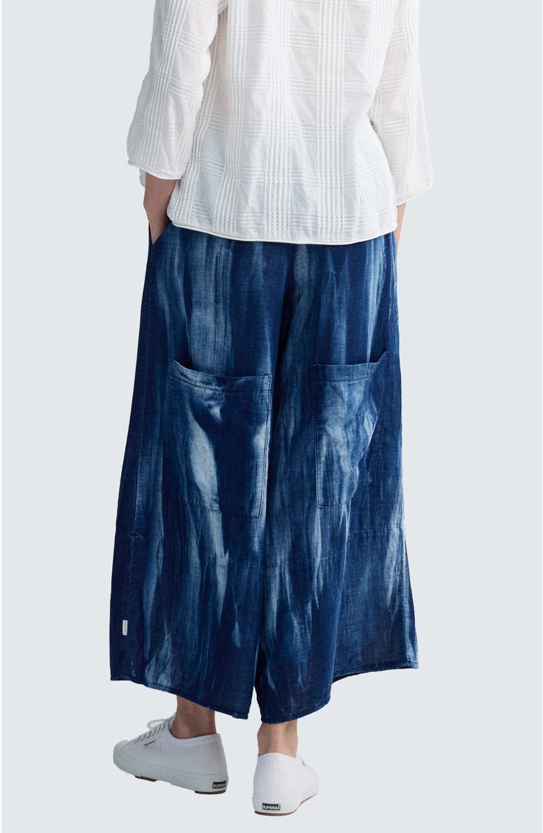 LUUKAA Skylar Batik-effect Wide-leg Pants, Alternate, color, Candy Sky
