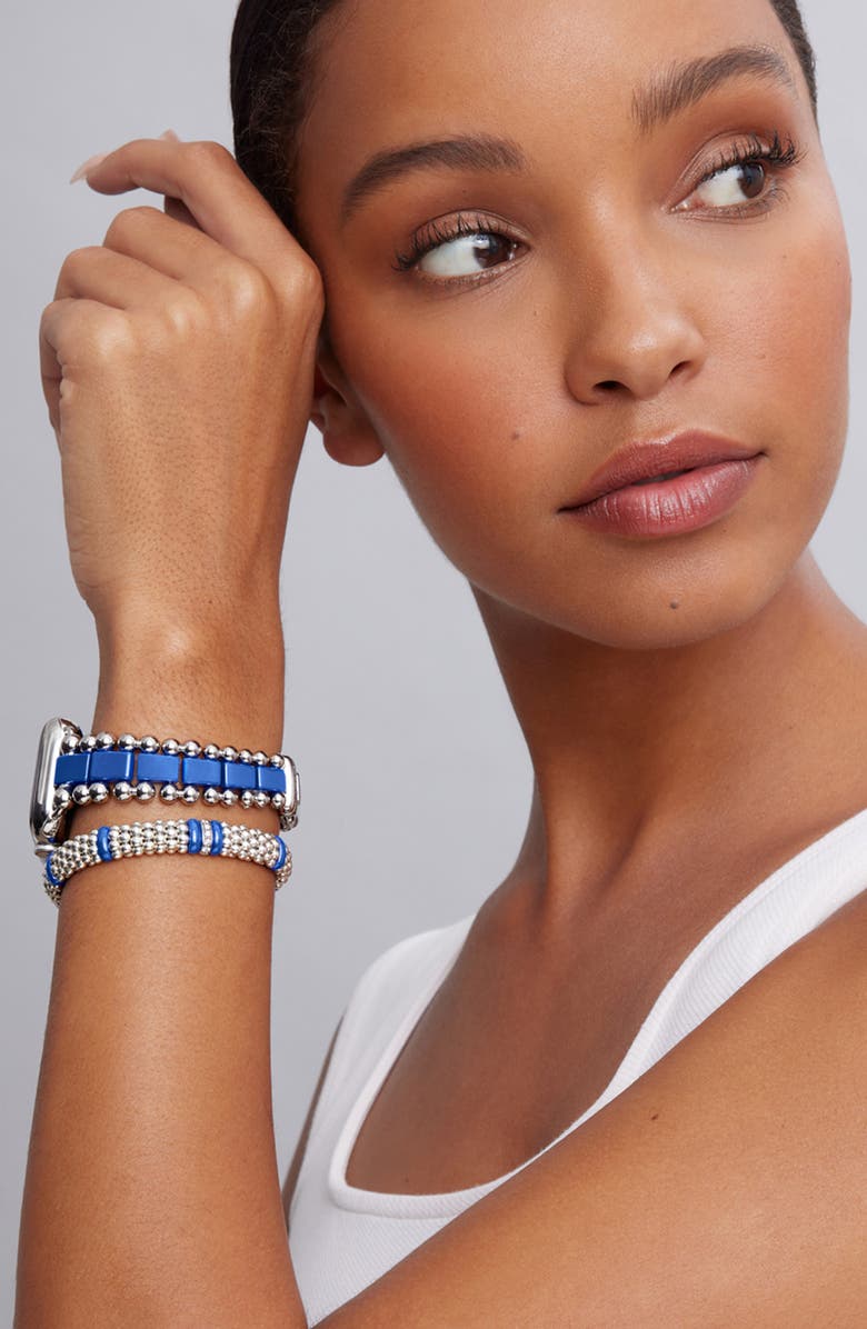 LAGOS Smart Caviar Rope Bracelet & Apple WatchÂ<sup>®</sup> Series 7\/6\/5\/4\/3\/2\/1 Bracelet Watchband Set, Alternate, color, 