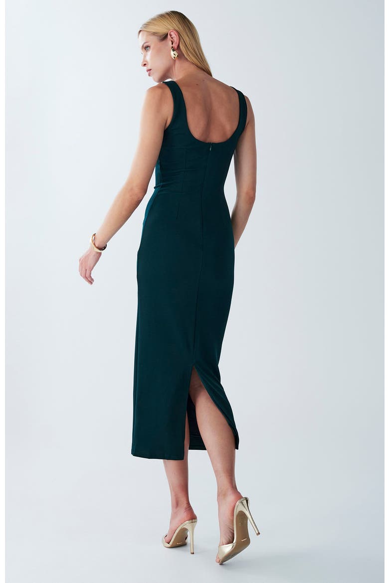 Shian Midi Dress, Alternate, color, Emerald