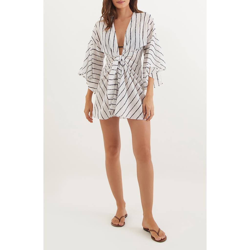 Vix Swimwear Serpentine Perola Knot Cotton Cover-up Dress In Serpentine