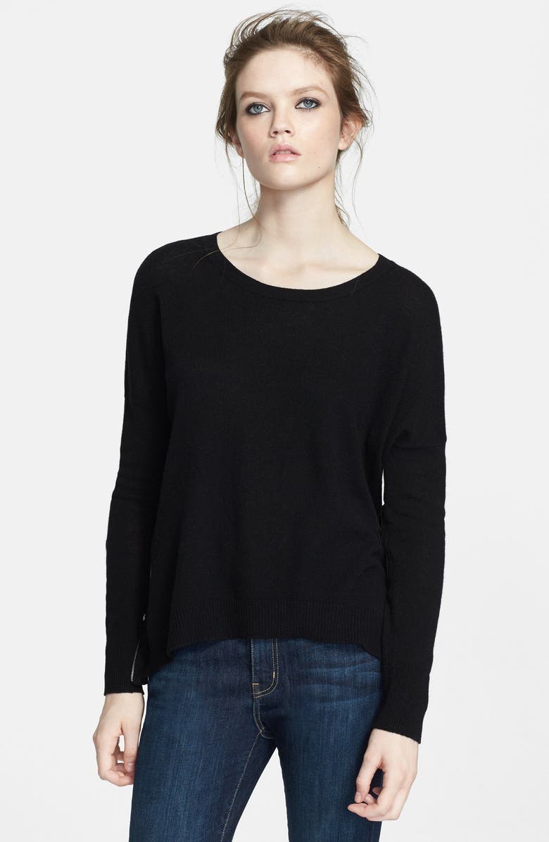 autumn cashmere High/Low Cashmere Sweater, Alternate, color, 