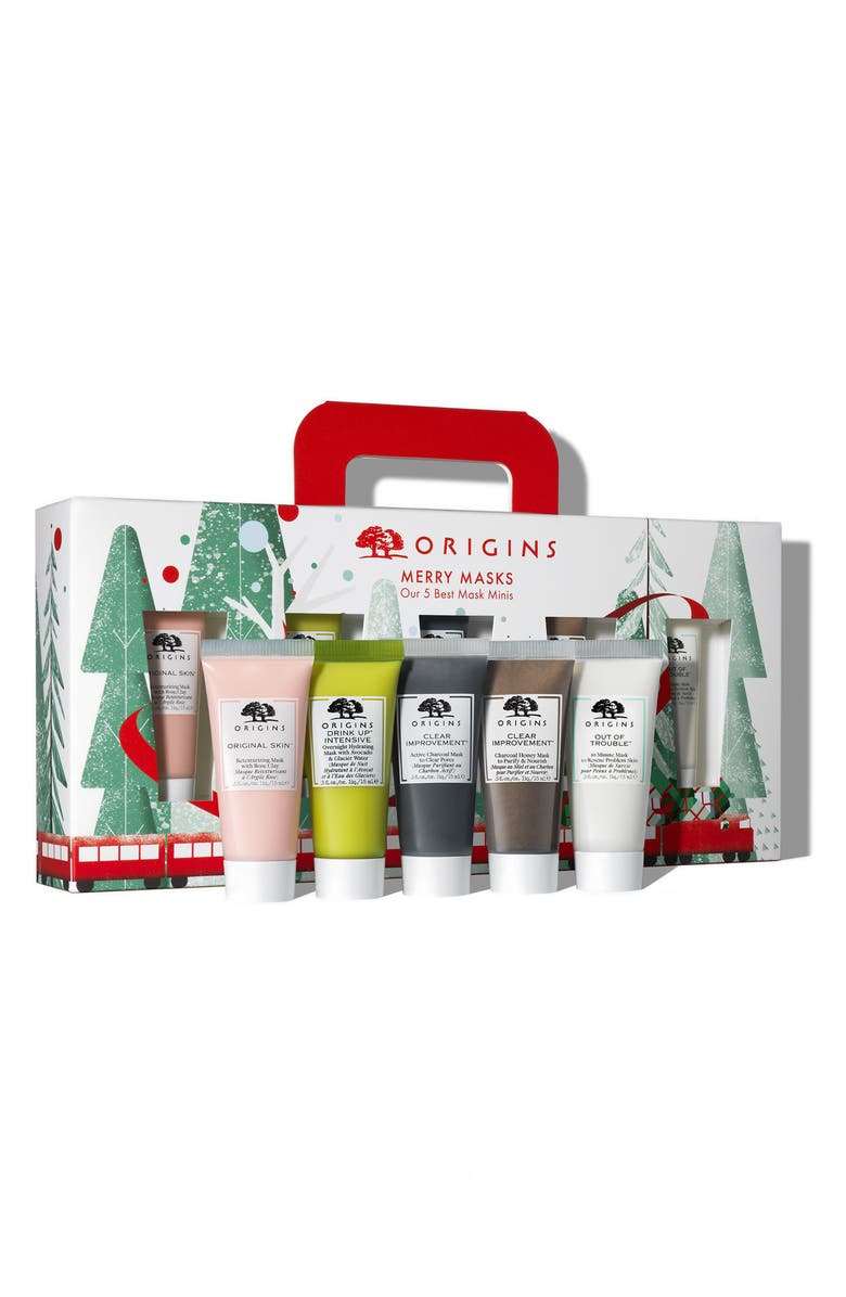 Origins Merry Masks Travel Size Face Mask Set USD $34 Value, Main, color, 