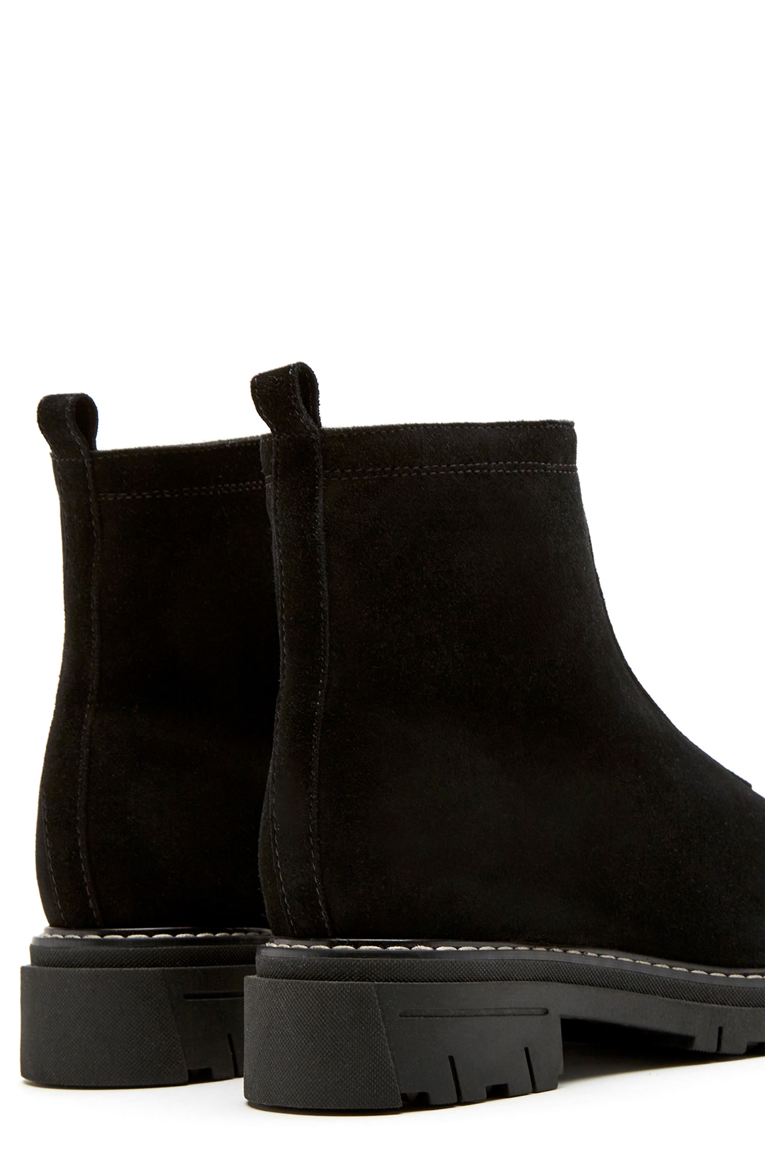Delta Genuine Shearling Lined City Dry™ Waterproof Bootie, Alternate, color, BLACK SUEDE