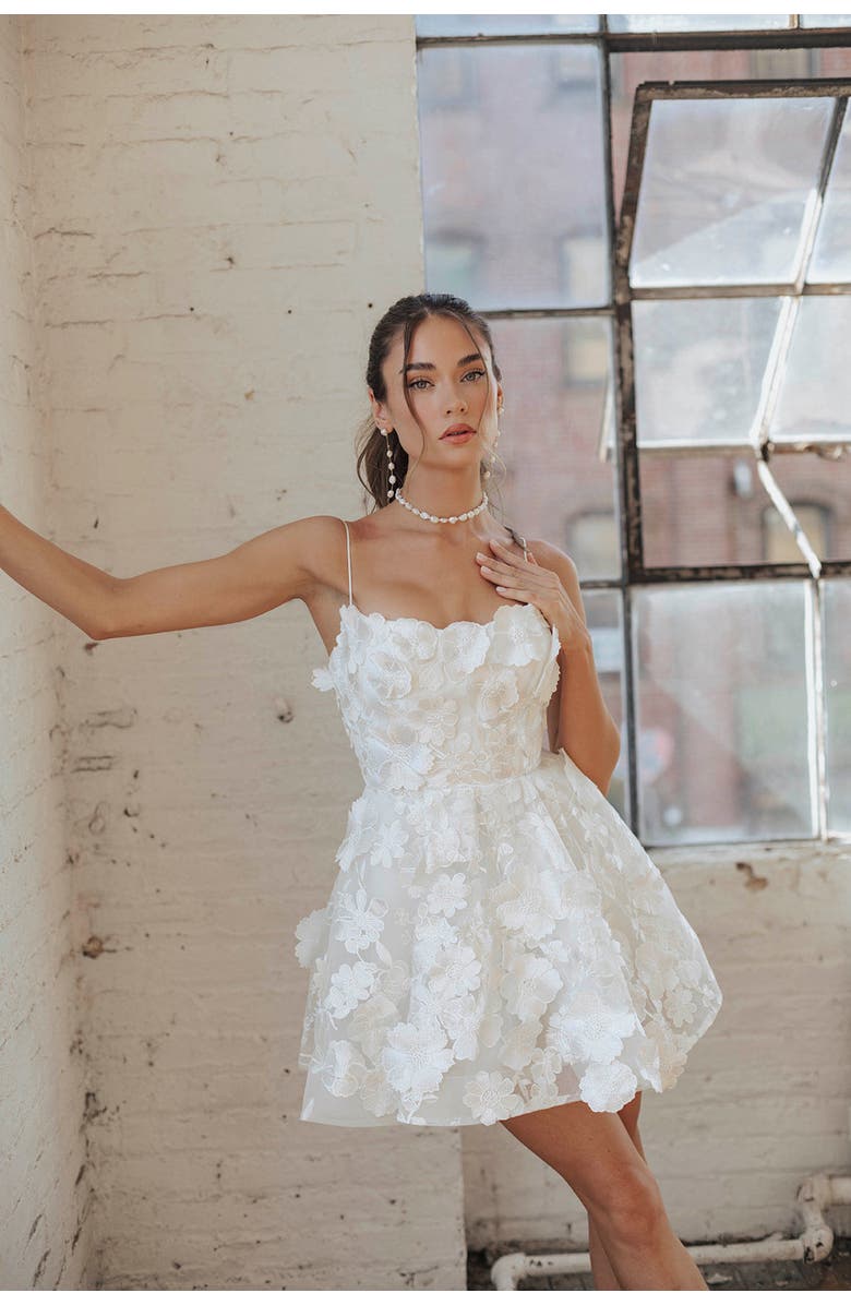 Untamed Petals Blair Mini Dress, Alternate, color, Ivory